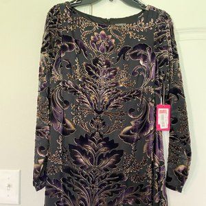 stretch, velvet burnout dress